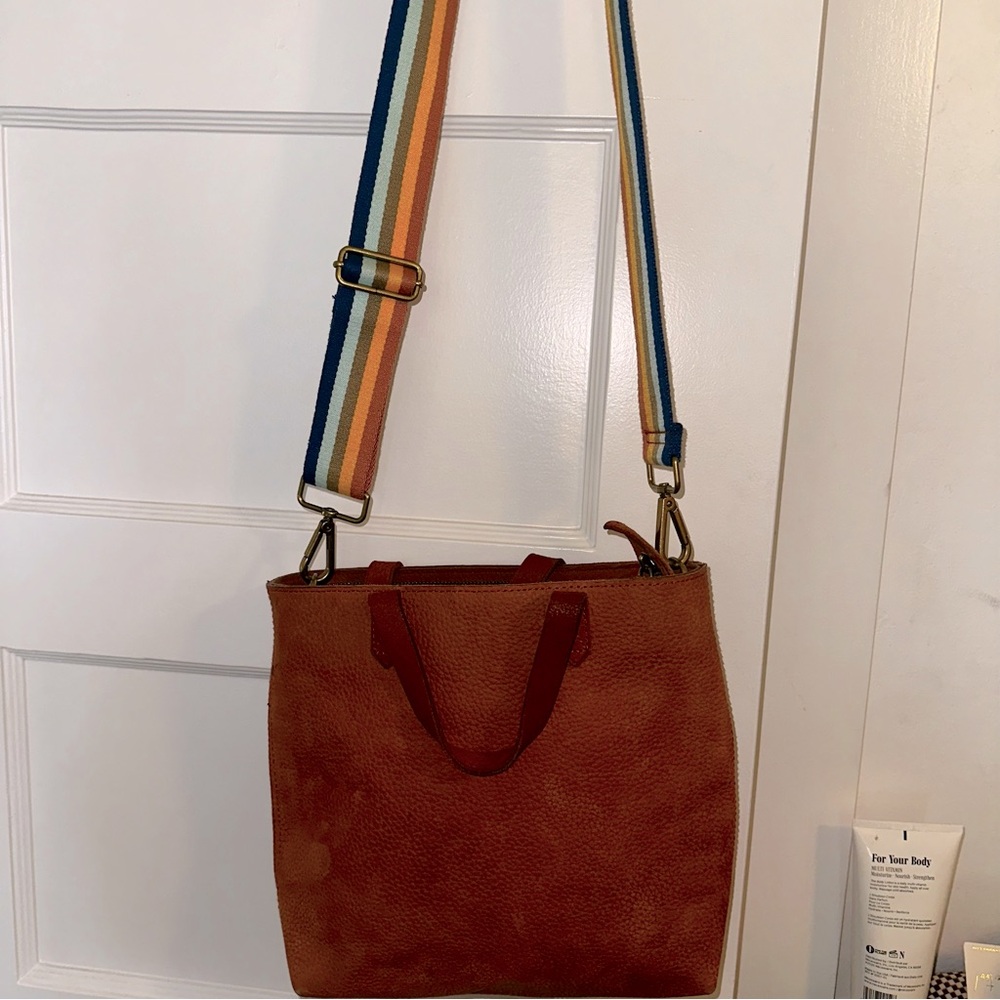 Rainbow Strap Suede Madewell bag